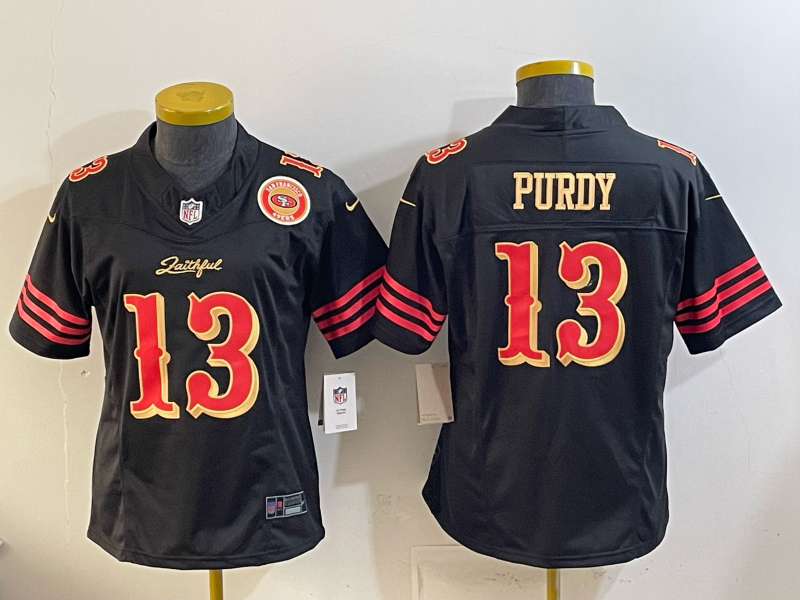 women 2026 San Francisco 49ers #13 Purdy black Nike Limited NFL Jersey 0414300